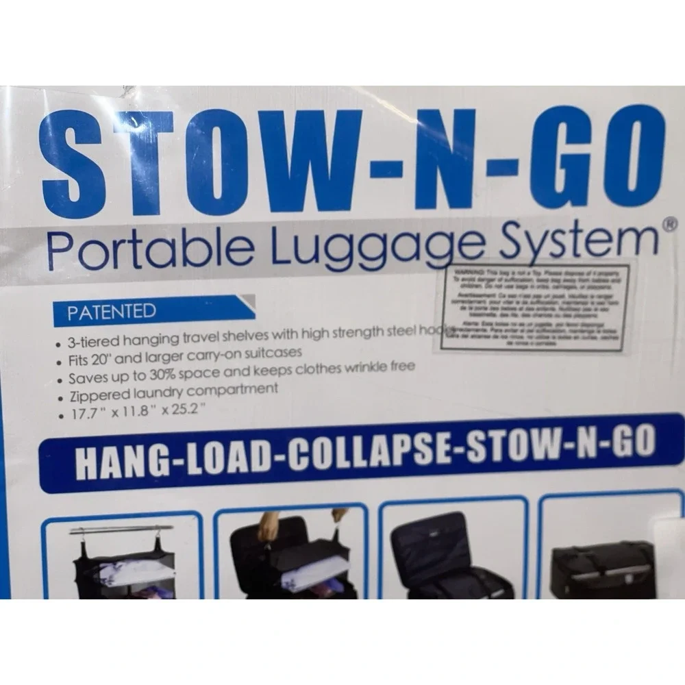 Grand Fusion Stow-N-Go 3-Tiered Portable Hanging Travel System 17.7